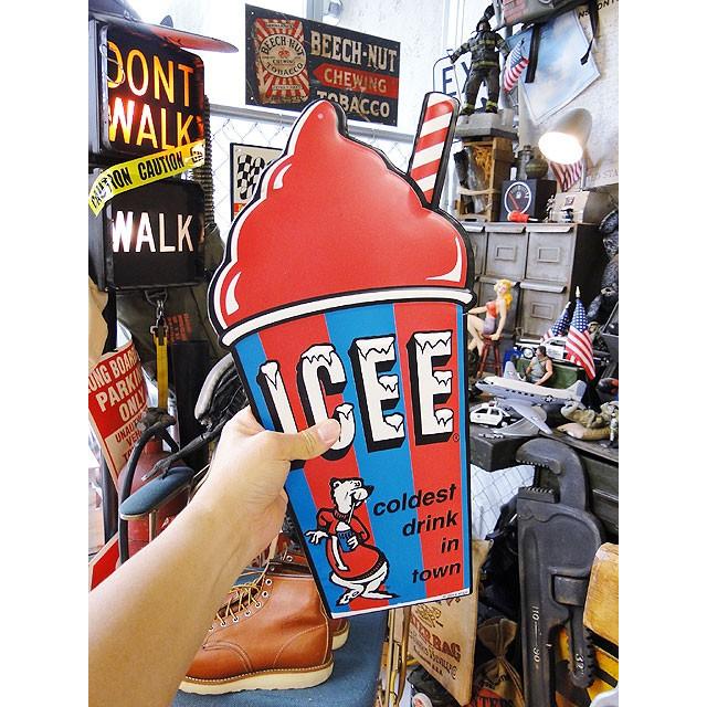 ICEE アイシーフローズンカップ エンボスティンサイン （レッド