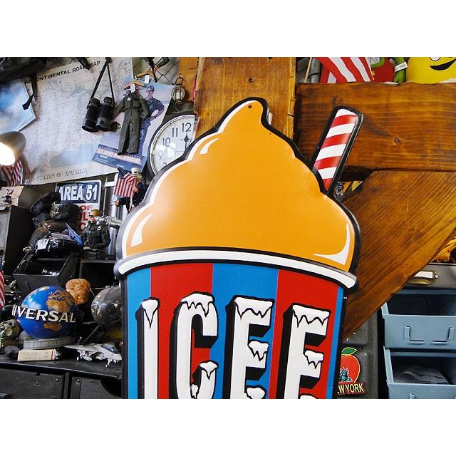 ICEE アイシーフローズンカップ エンボスティンサイン （オレンジ 