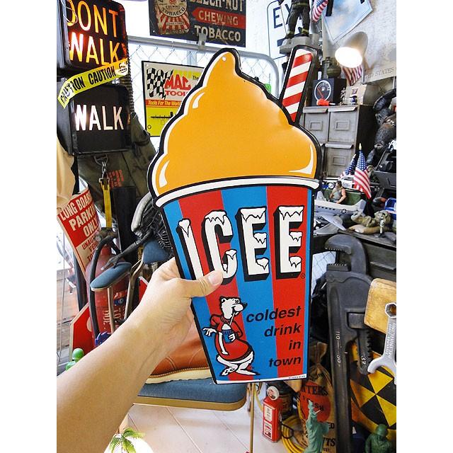 ICEE　アイシーフローズンカップ　エンボスティンサイン　（オレンジ）　■ アメリカン雑貨 アメリカ雑貨 |  | 07