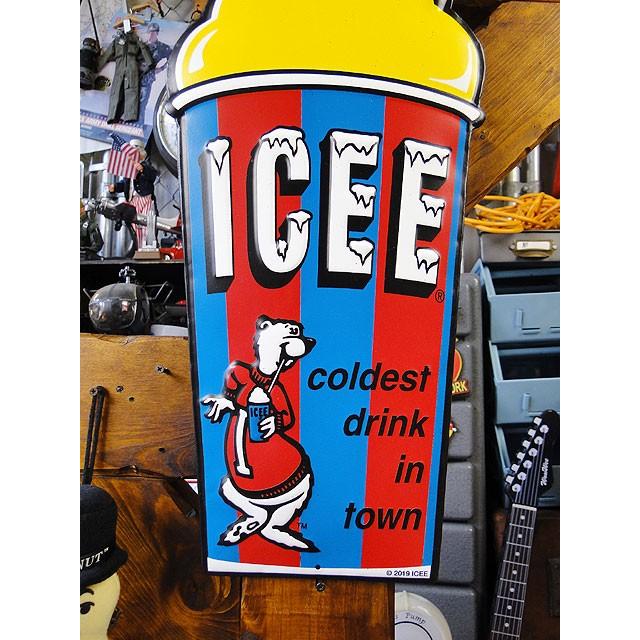 ICEE　アイシーフローズンカップ　エンボスティンサイン　（イエロー）　■　アメリカン雑貨　アメリカ雑貨 |  | 02
