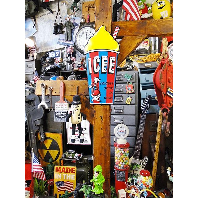ICEE　アイシーフローズンカップ　エンボスティンサイン　（イエロー）　■　アメリカン雑貨　アメリカ雑貨 |  | 03