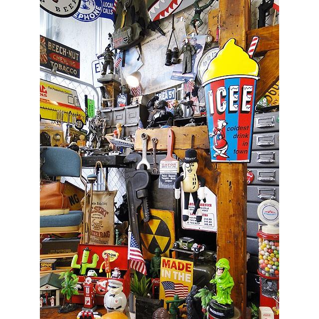 ICEE　アイシーフローズンカップ　エンボスティンサイン　（イエロー）　■　アメリカン雑貨　アメリカ雑貨 |  | 05