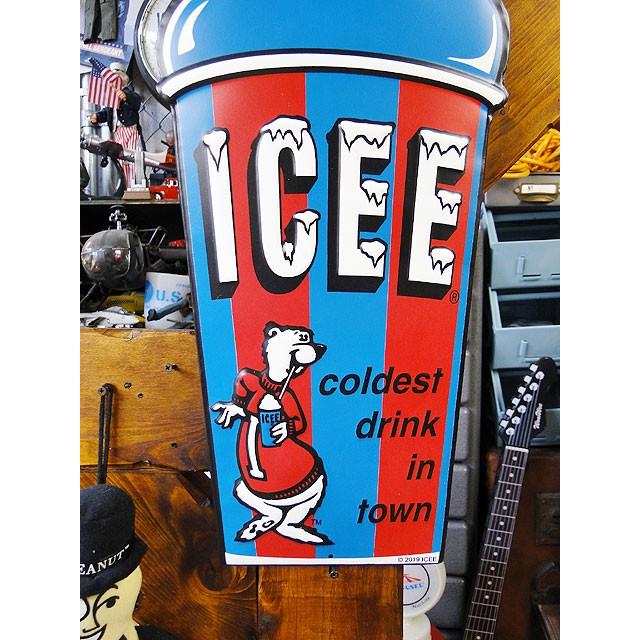 ICEE　アイシーフローズンカップ　エンボスティンサイン　（ブルー）　■　アメリカン雑貨　アメリカ雑貨 |  | 02