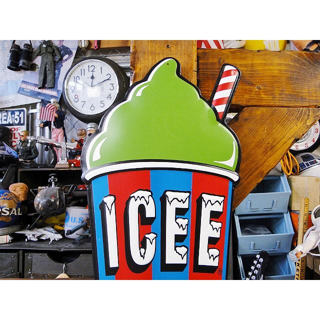 ICEE　アイシーフローズンカップ　エンボスティンサイン　（グリーン）　■　アメリカン雑貨　アメリカ雑貨 |  | 01