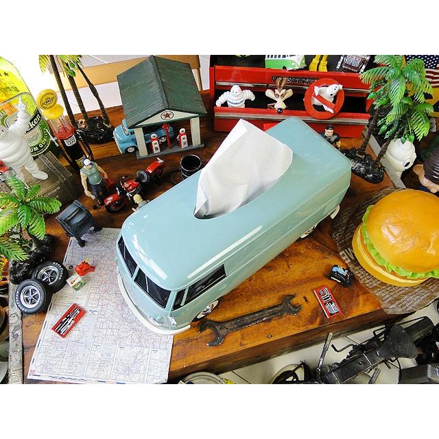 ワーゲンバス　ティッシュボックス　（ミントグリーン）　■　アメリカン雑貨　アメリカ雑貨 |  | 01