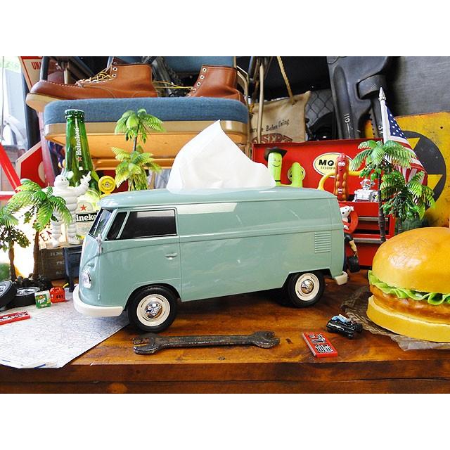 ワーゲンバス　ティッシュボックス　（ミントグリーン）　■　アメリカン雑貨　アメリカ雑貨 |  | 03