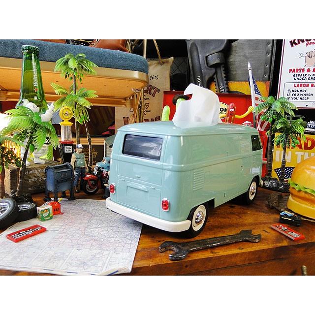 ワーゲンバス　ティッシュボックス　（ミントグリーン）　■　アメリカン雑貨　アメリカ雑貨 |  | 04