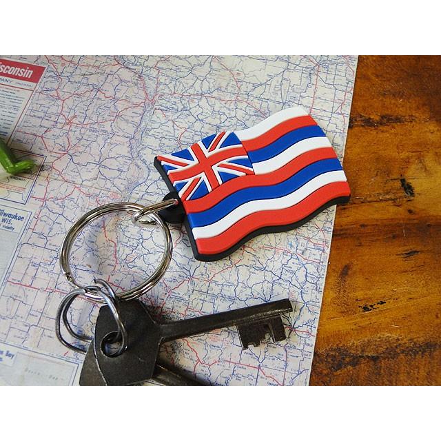 大特価放出！ ハワイ州旗のキーホルダー ■ アメリカン雑貨 割引 アメリカ雑貨 キーリング