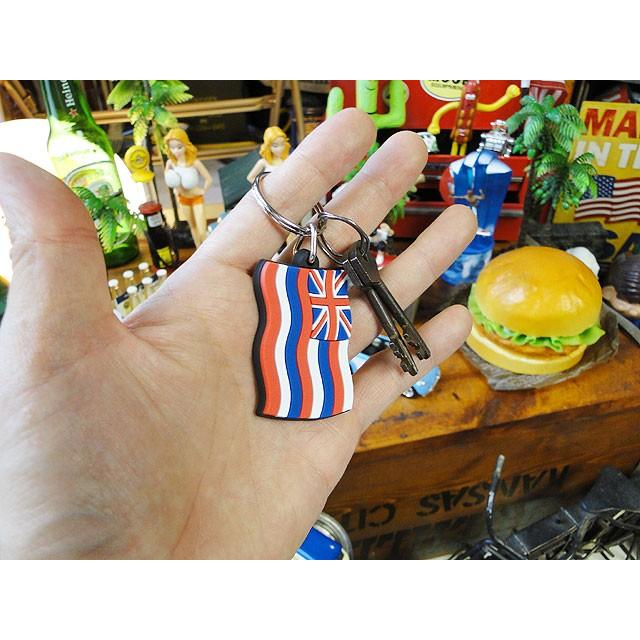 ハワイ州旗 キーホルダー □ アメリカン雑貨 アメリカ雑貨 キーリング 