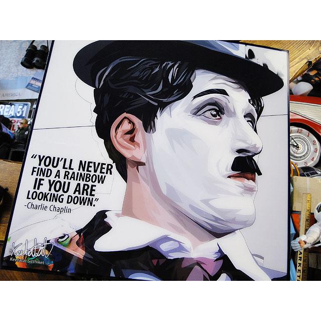 チャーリー・チャップリン ポップアートフレーム □ アメリカ雑貨