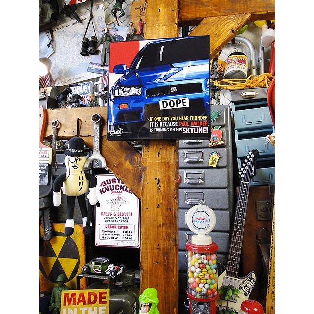 ニッサン　スカイラインGT-R R34　ポップアートフレーム■ アメリカン雑貨 アメリカ雑貨  パネル ポスター |  | 03