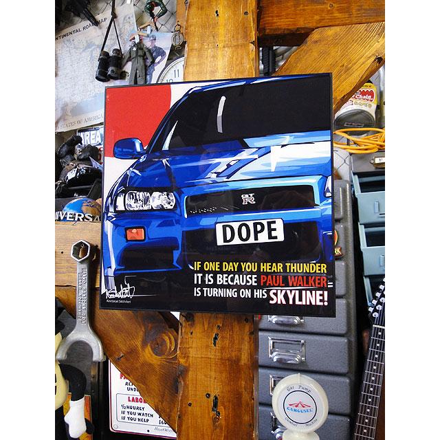 ニッサン　スカイラインGT-R R34　ポップアートフレーム■ アメリカン雑貨 アメリカ雑貨  パネル ポスター |  | 06