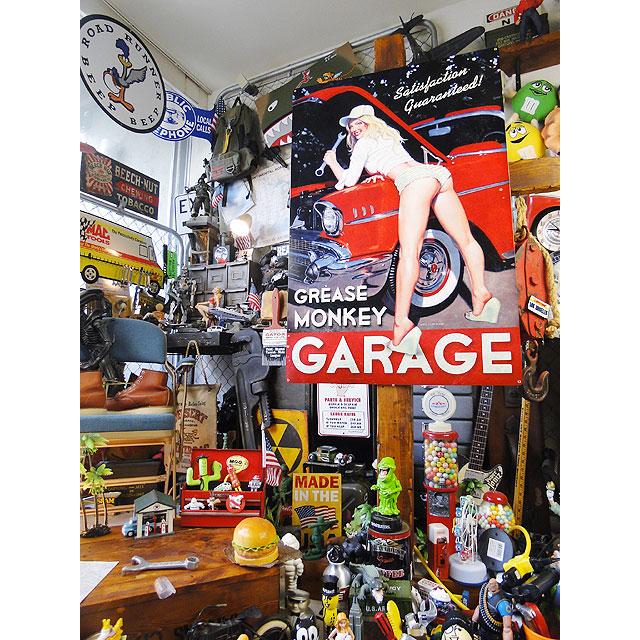 ★稀少な絶盤品★ ド迫力！特大サイズ看板 グリースモンキーガレージ　U.S.ヘヴィースチールサイン XXLサイズ ■ アメリカン雑貨 |  | 07