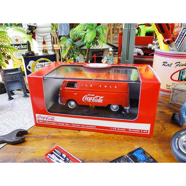 コカ・コーラ　1962年フォルクス・ワーゲン　カーゴバン　ミニカー　1/43スケール　（レッド）　■　アメリカン雑貨　アメリカ雑貨　coke | Coca Cola | 07
