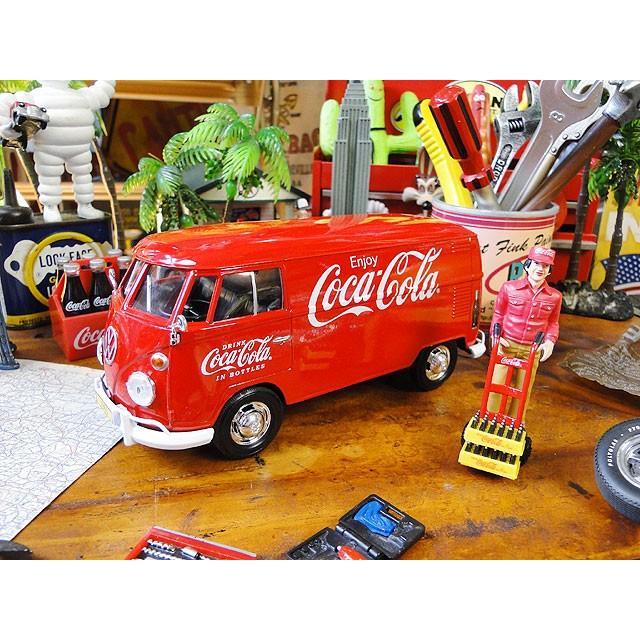 コカ・コーラ　1963年　フォルクス・ワーゲン　タイプ2　カーゴバン　ダイキャストミニカー　1/24　（デリバリースタッフのフィギュア付） | Coca Cola