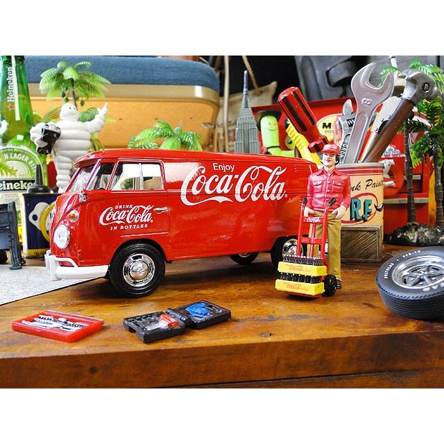コカ・コーラ　1963年　フォルクス・ワーゲン　タイプ2　カーゴバン　ダイキャストミニカー　1/24　（デリバリースタッフのフィギュア付） | Coca Cola | 08