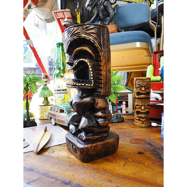 ハワイの神様ティキ　レジン製オブジェ　Mサイズ　（ラブ/ダークブラウン）　■ アメリカン雑貨 アメリカ雑貨 |  | 03