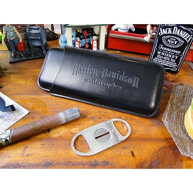 ハーレーダビッドソン　シガーケース＆カッターセット ■ アメリカン雑貨 アメリカ雑貨 | Harley Davidson | 01