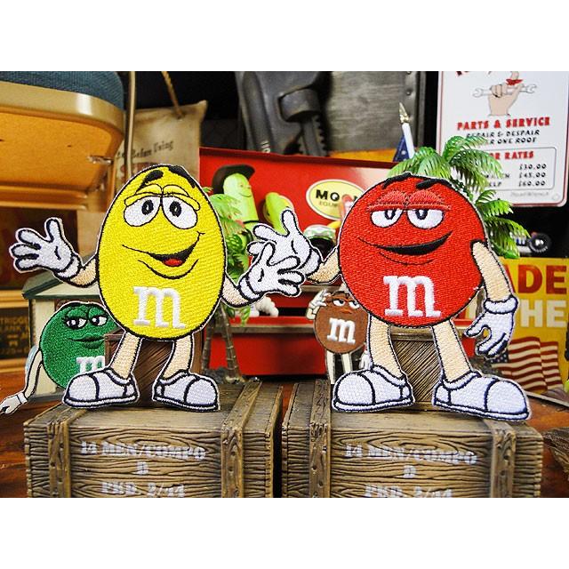 m&m's キャラクターワッペン Lサイズ （2色セット