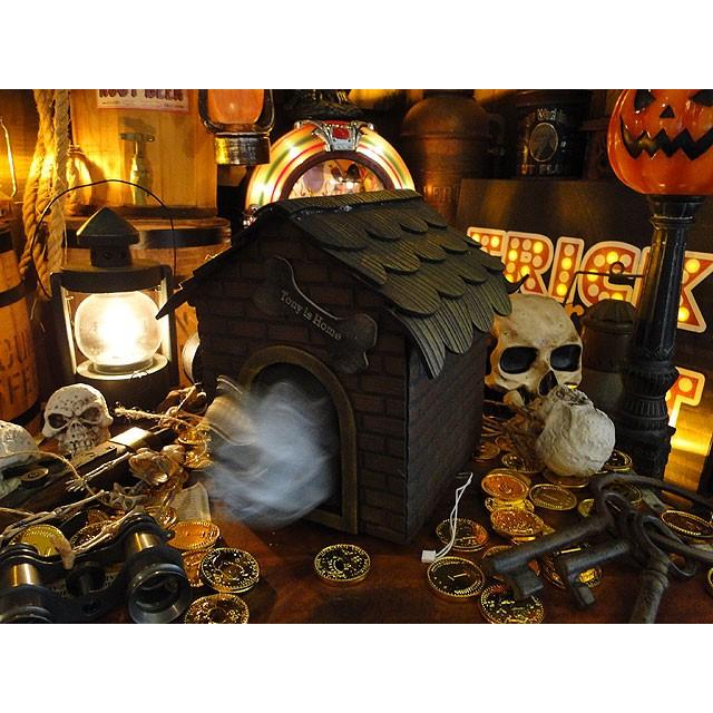 【即納】【在庫あり】センサーで反応して吠える！ムービングブルスカルハウス  ■ パーティー 飾り アメリカ雑貨 ハロウィン |  | 01