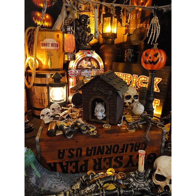 【即納】【在庫あり】センサーで反応して吠える！ムービングブルスカルハウス  ■ パーティー 飾り アメリカ雑貨 ハロウィン |  | 06