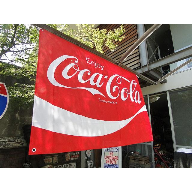 コカ・コーラ　ストアフラッグ　（ロゴ）　■ アメリカン雑貨 アメリカ雑貨　coke　旗 | Coca Cola | 03
