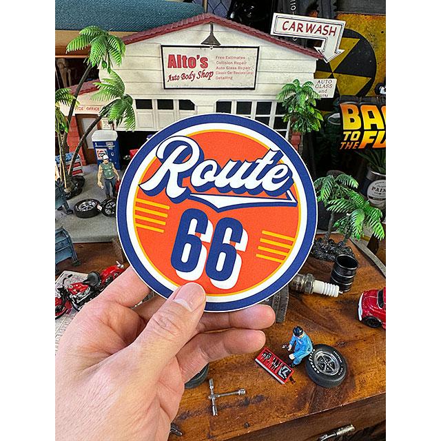ルート66トラベルステッカー （オレンジソーダ） □ アメリカ雑貨 