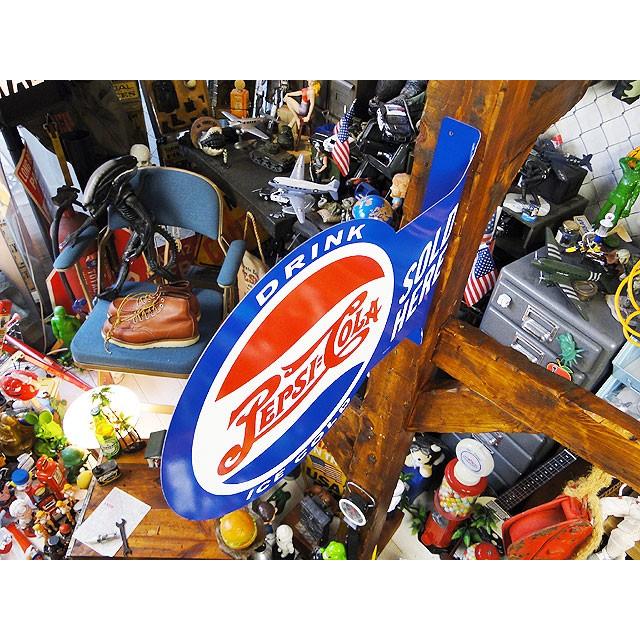 ペプシ　サイド看板　（両面プリント）　■　アメリカン雑貨　アメリカ雑貨　ティンサイン　ティンプレート |  | 01