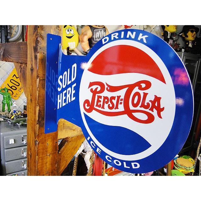 ペプシ　サイド看板　（両面プリント）　■　アメリカン雑貨　アメリカ雑貨　ティンサイン　ティンプレート |  | 02