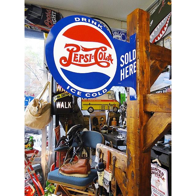 ペプシ　サイド看板　（両面プリント）　■　アメリカン雑貨　アメリカ雑貨　ティンサイン　ティンプレート |  | 04
