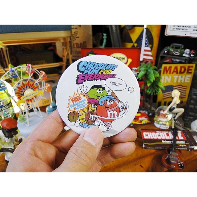 m&m's缶バッジ　Lサイズ　（ベースボール）　■　アメリカン雑貨　アメリカ雑貨 |  | 02