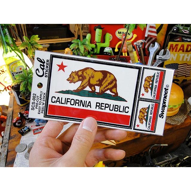 カリフォルニアステッカー　（カリフォルニア州旗3Pセット）　■　アメリカン雑貨　アメリカ雑貨　シール　デカール 爆買 |  | 03
