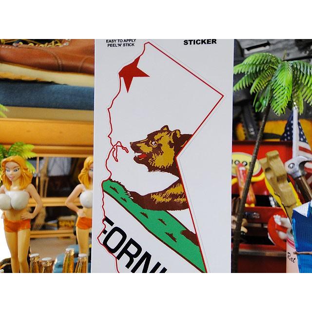 カリフォルニアステッカー　（カリフォルニア州マップ/ロング）　■ アメリカン雑貨 アメリカ雑貨　デカール　シール |  | 01