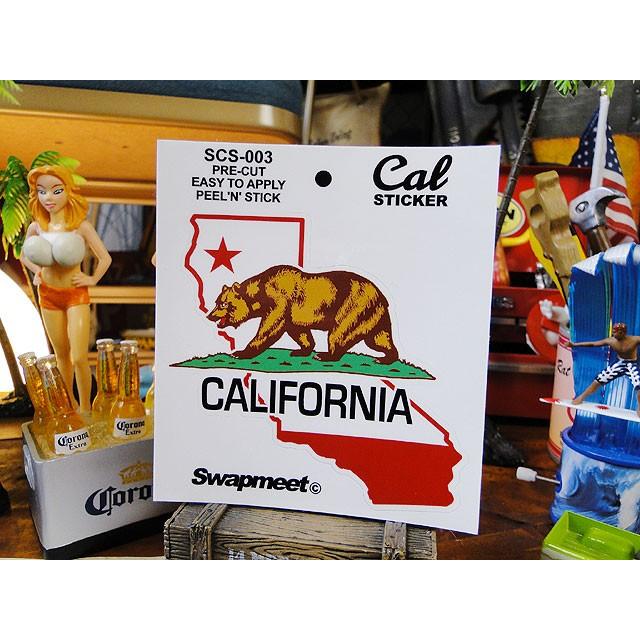 カリフォルニアステッカー　（カリフォルニア州マップ/レギュラー）　■　アメリカン雑貨　アメリカ雑貨　デカール　ステッカー | 