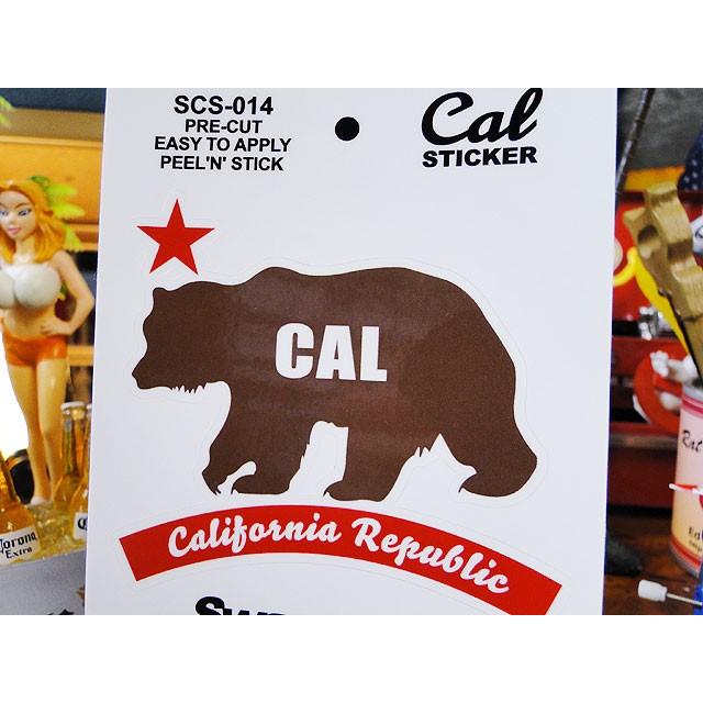 カリフォルニアステッカー　（カリフォルニアベアー）　■　アメリカン雑貨　アメリカ雑貨　デカール　ステッカー 爆買 |  | 01