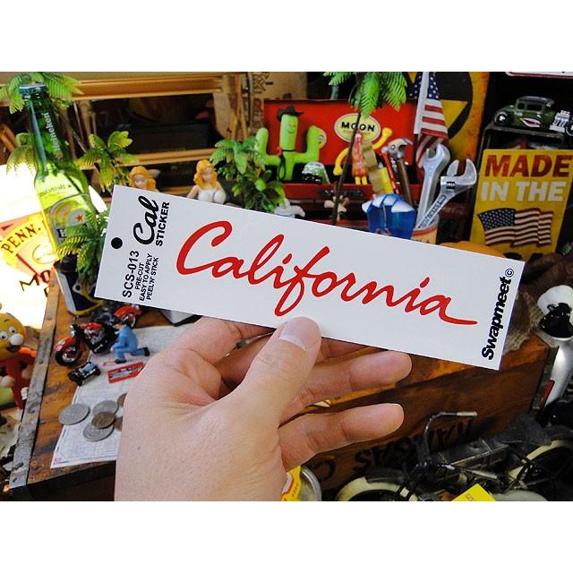 カリフォルニアステッカー　（筆記体ロゴ/レッド）　■　アメリカン雑貨　アメリカ雑貨　デカール　シール 爆買 |  | 02