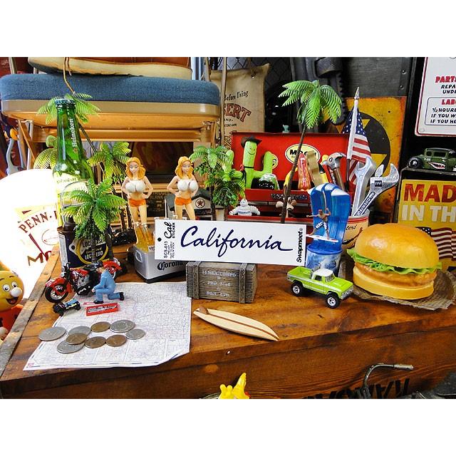 カリフォルニアステッカー （筆記体ロゴ/ネイビー） □ アメリカン雑貨 