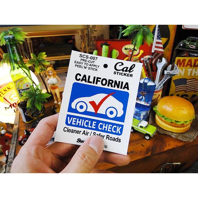 カリフォルニア　ヴィークルステッカー　（ヴィークルチェック/スクエア/ブルー）　■ アメリカン雑貨 アメリカ雑貨 |  | 02