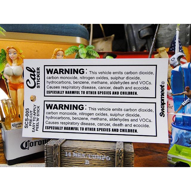 カリフォルニア　ヴィークルステッカー　（ワーニング/レクタングル/2枚組）　■　アメリカン雑貨　アメリカ雑貨 | 