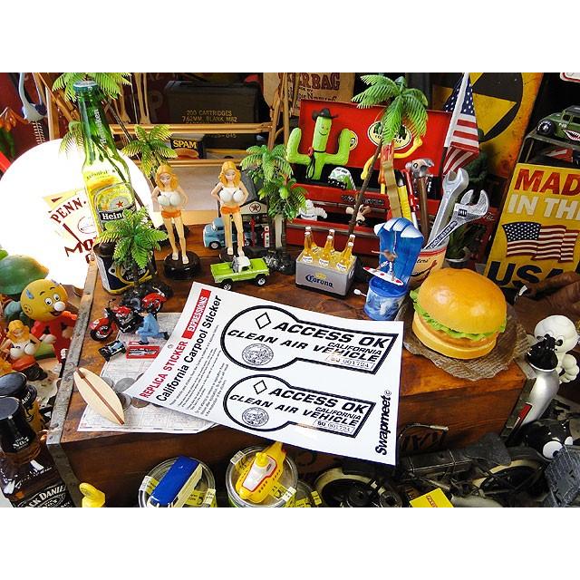 カリフォルニア州　カープールレーンステッカー　2Pセット　（ホワイト）　■　アメリカン雑貨　アメリカ雑貨　シール　デカール |  | 03