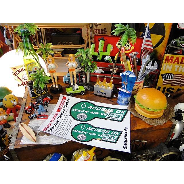 カリフォルニア州　カープールレーンステッカー　2Pセット　（グリーン）　■　アメリカン雑貨　アメリカ雑貨　デカール　シール 爆買 |  | 03