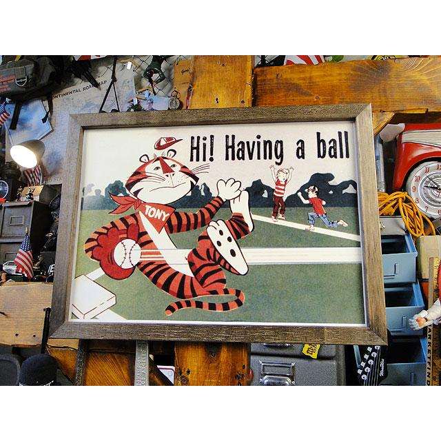 ポスターフレーム ケロッグ トニーザタイガー キャッチボール アメリカン雑貨 アメリカ雑貨 アメリカ雑貨通販キャンディタワー 通販 Yahoo ショッピング