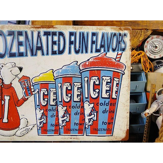 ICEE　アイシーベアー＆フローズン　エンボスティンサイン ■ アメリカン雑貨 アメリカ雑貨 看板 |  | 02