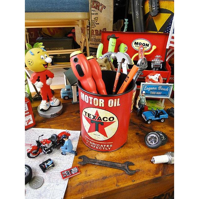 テキサコ オイル缶レプリカ □ アメリカン雑貨 アメリカ雑貨 小物入れ