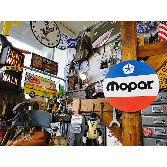 モパー　ラウンド型　ブリキ看板　（トリコロールライン）　■　アメリカン雑貨　アメリカ雑貨 |  | 02