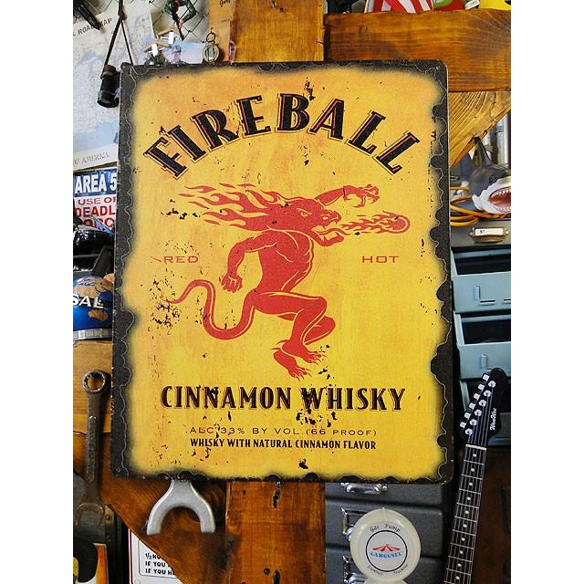 ファイヤーボールウイスキー　ブリキ看板 ■ アメリカン雑貨 アメリカ雑貨 | 