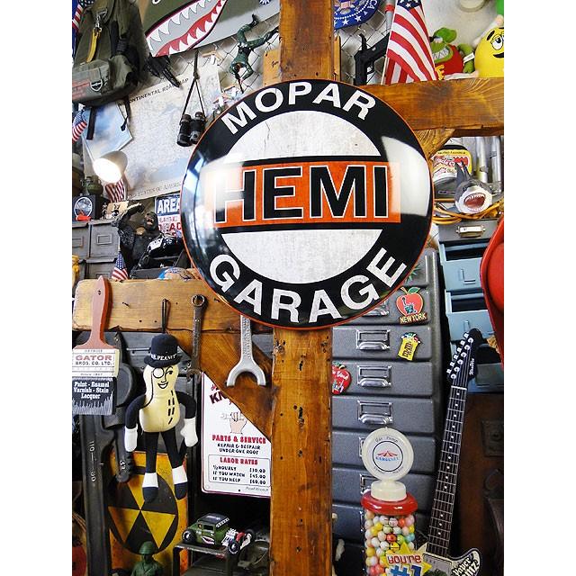 HEMI　モパーガレージ　ドームサイン　■ アメリカン雑貨 アメリカ雑貨 看板 ティンサイン |  | 02