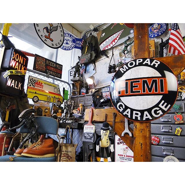 HEMI　モパーガレージ　ドームサイン　■ アメリカン雑貨 アメリカ雑貨 看板 ティンサイン |  | 03