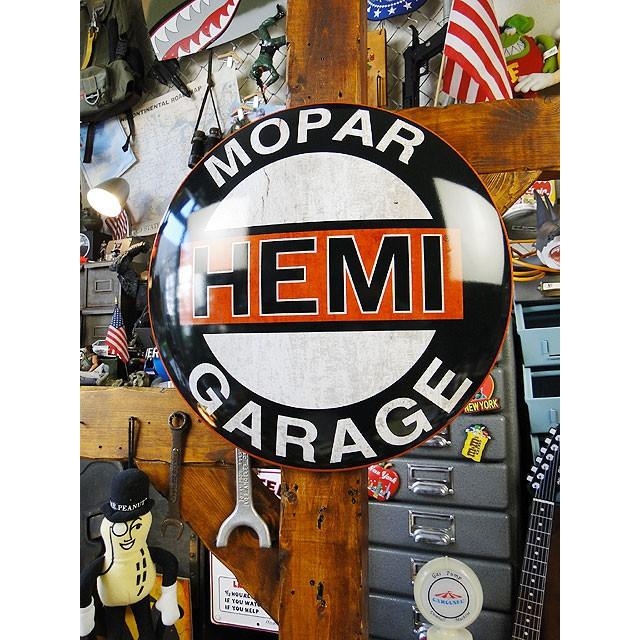 HEMI　モパーガレージ　ドームサイン　■ アメリカン雑貨 アメリカ雑貨 看板 ティンサイン |  | 05