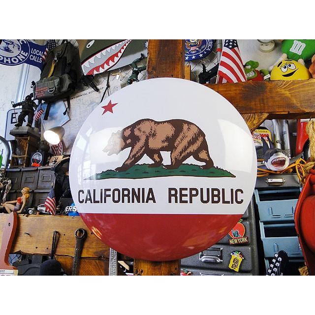 カリフォルニアフラッグ　ドームサイン ■ アメリカン雑貨 アメリカ雑貨 | 